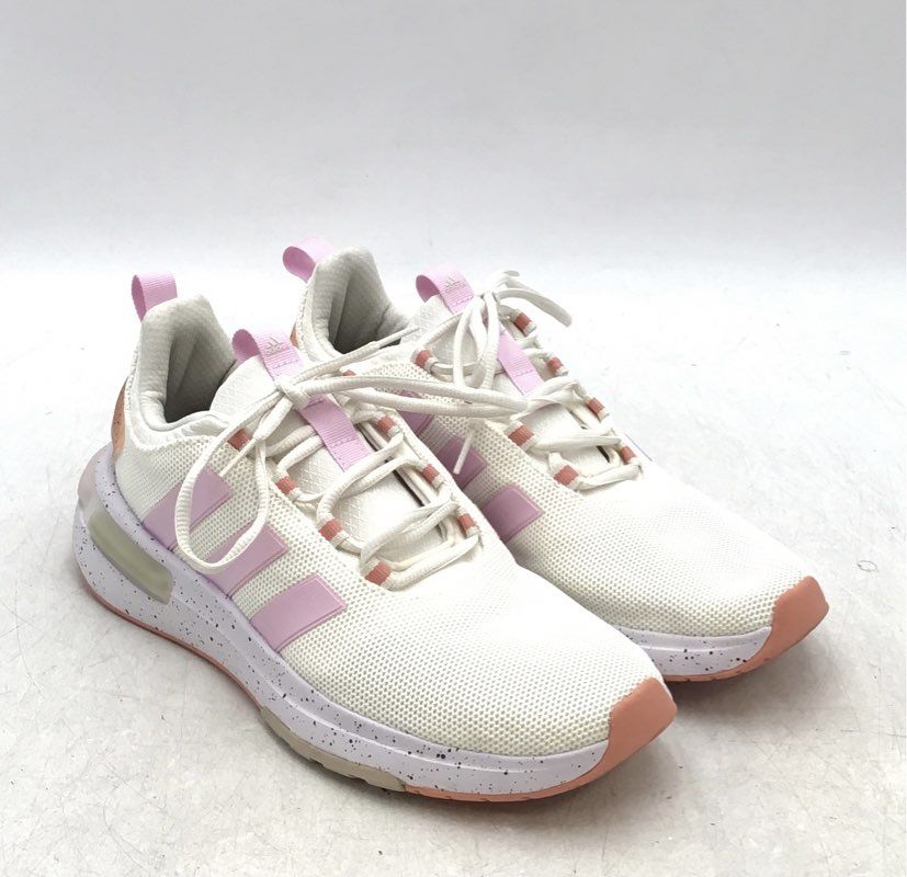 Adidas Women&#39;s Racer TR23 PGS IF0044 White Pink Athletic Shoes - Size 10