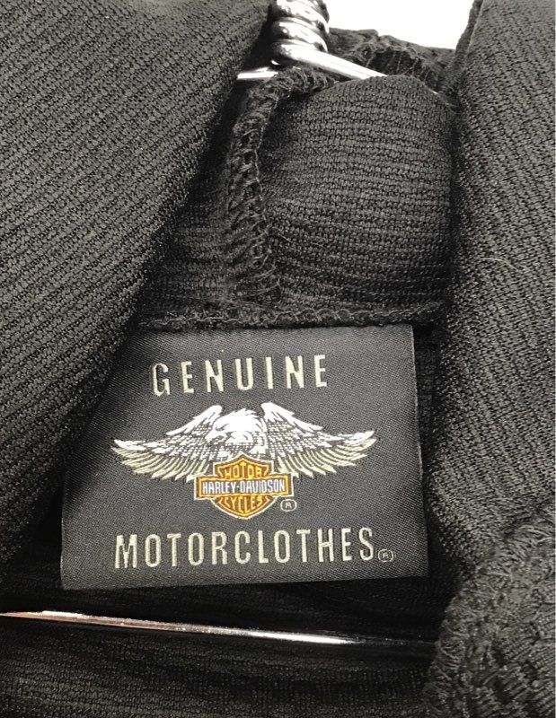 Harley-Davidson Genuine Motorclothes Tech Hoodie Womens Waffle Knit Black Sz M