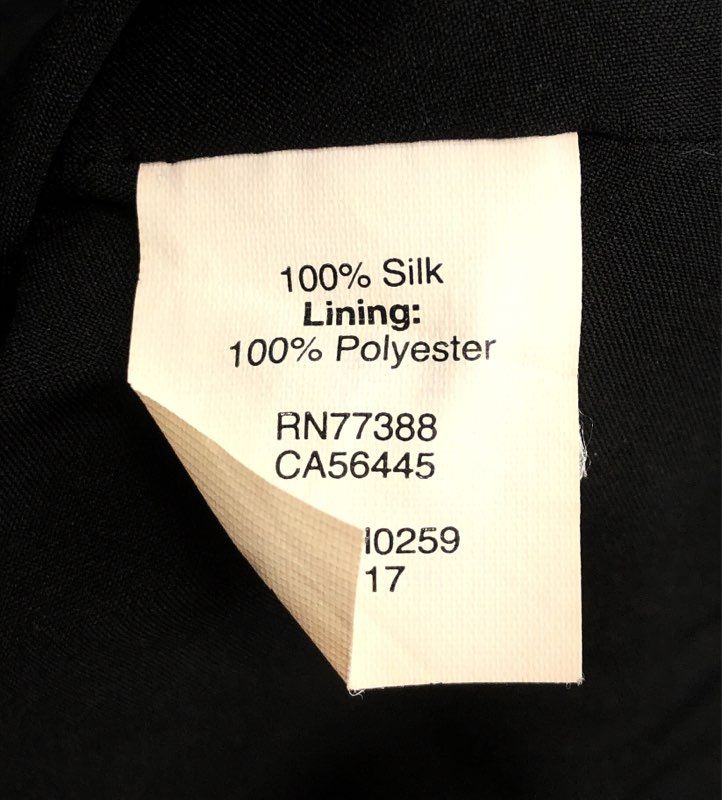 Madewell Women's Black Silk Star Print Long Sleeve V-Neck Mini Dress Size S