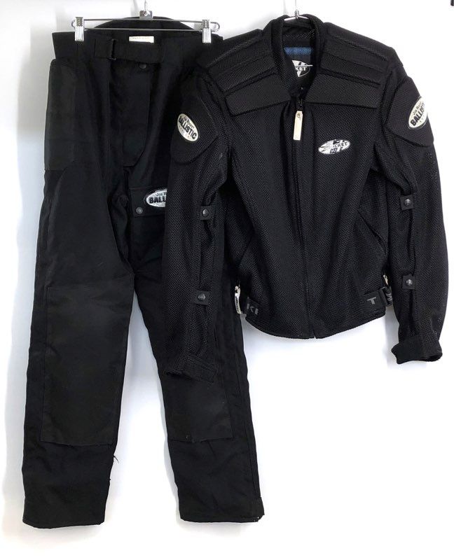 Joe Rocket Ballistic Series Racing Jacket and Pants Mesh Padded Black Size S