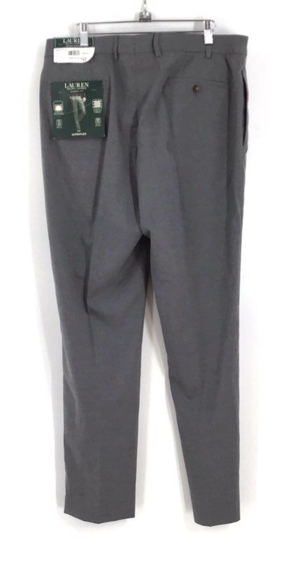 NWT Lauren Ralph Lauren Men&#39;s Light Gray Check Ultraflex Dress Pants - Sz 36X32