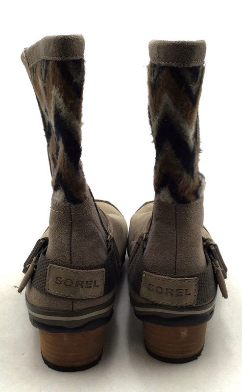 Sorel Women&#39;s Slimshortie NL2152-227 Tan Round Toe Mid-Calf Snow Boots - Sz 8.5