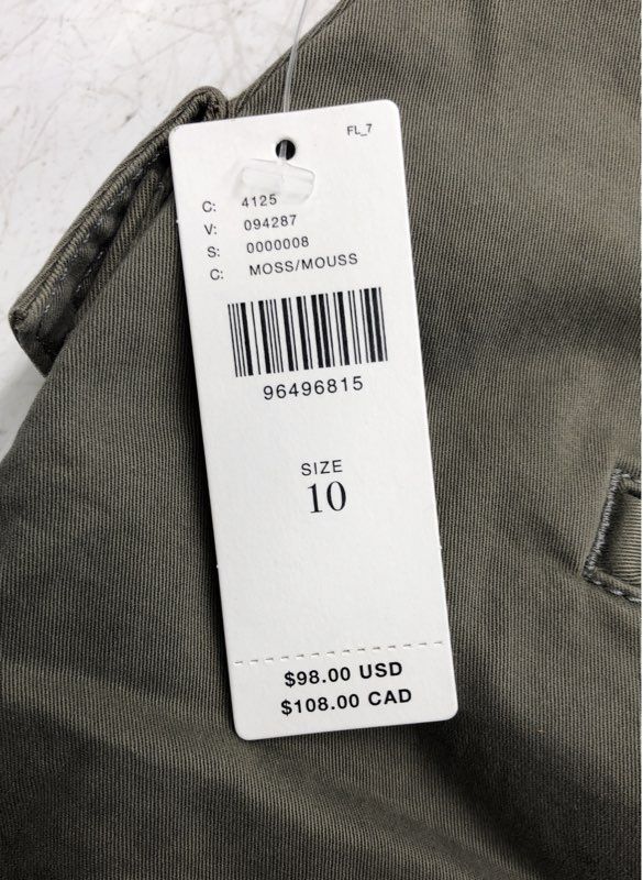 NWT Anthropologie Women's Moss Utility Cargo Shorts - Size 10