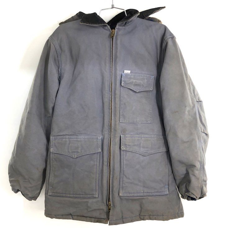 Vintage 90s Carhartt Faux Fur Trim Duck Canvas Arctic Parka Coat Sz XL USA