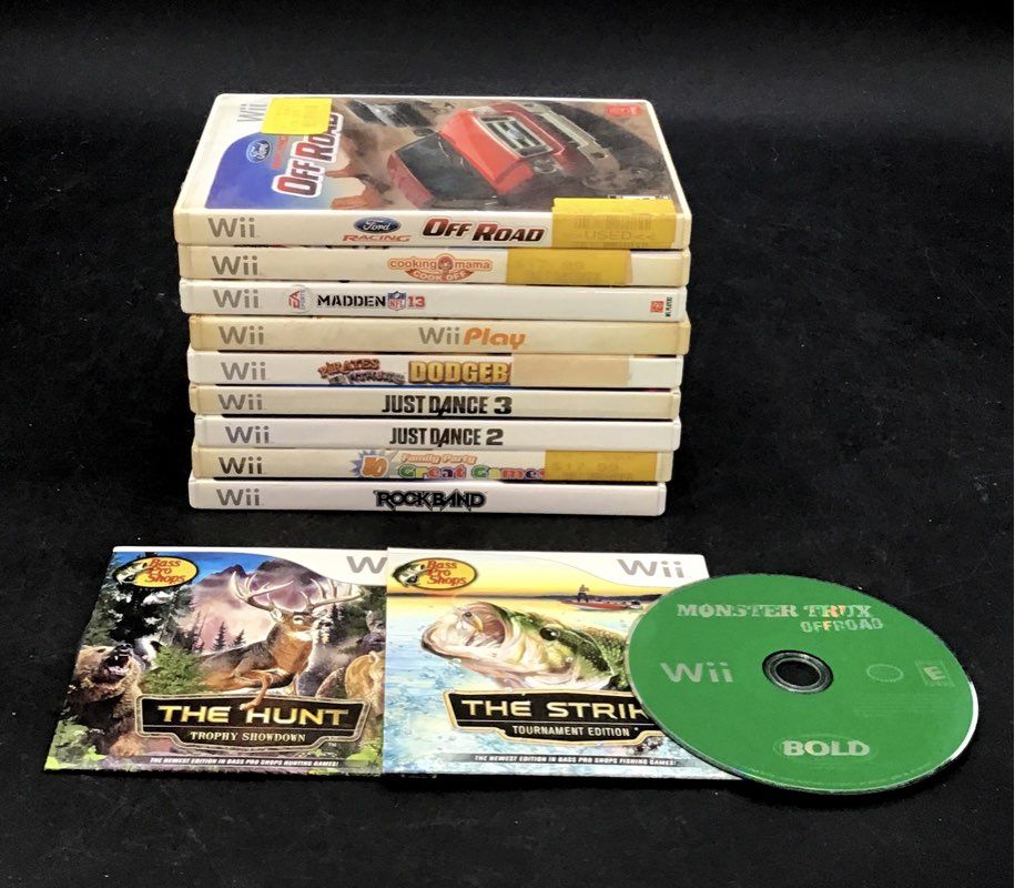 Just Dance Madden Rock Band 10 Nintendo Wii Game Lot 2000s