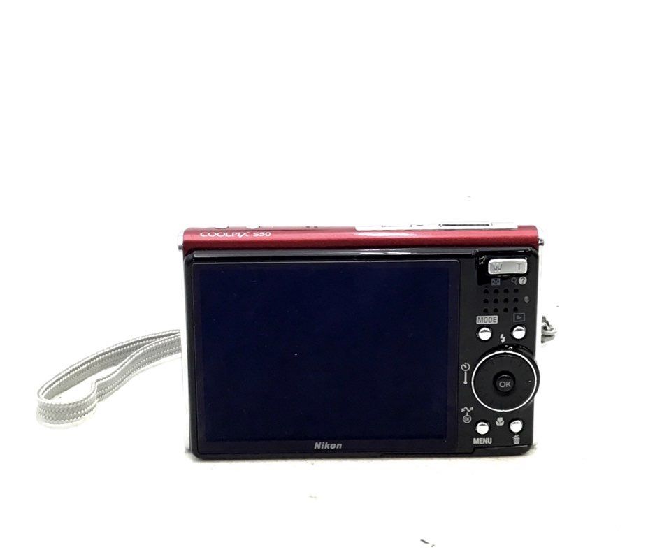 Nikon Coolpix S50 Red 7.2 Megapixel Ultra-Compact Digital Camera W/Accessories