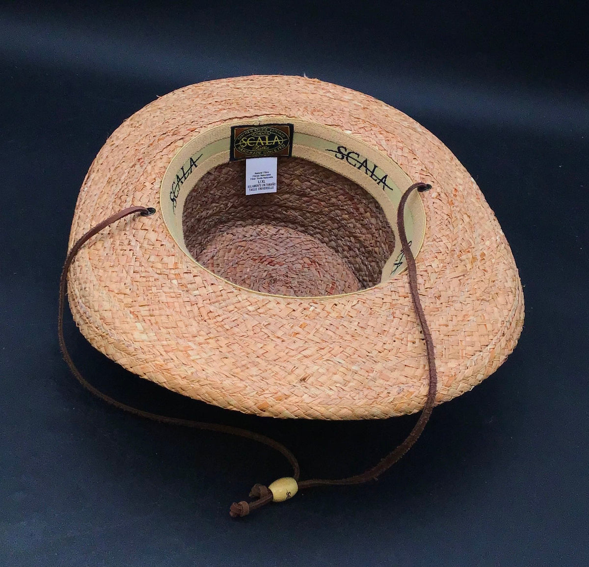 Scala Men's Natural Fedora Hat - Size L/XL