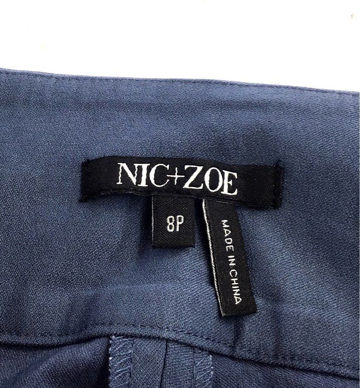 NWT Nic+Zoe Women's Indigo Sea Straight Leg Ankle Pants - Size 8P