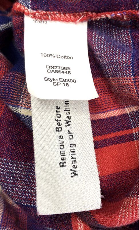 Madewell Women's Red Blue Purple Plaid Flannel Button Down Shirt Sz XXS