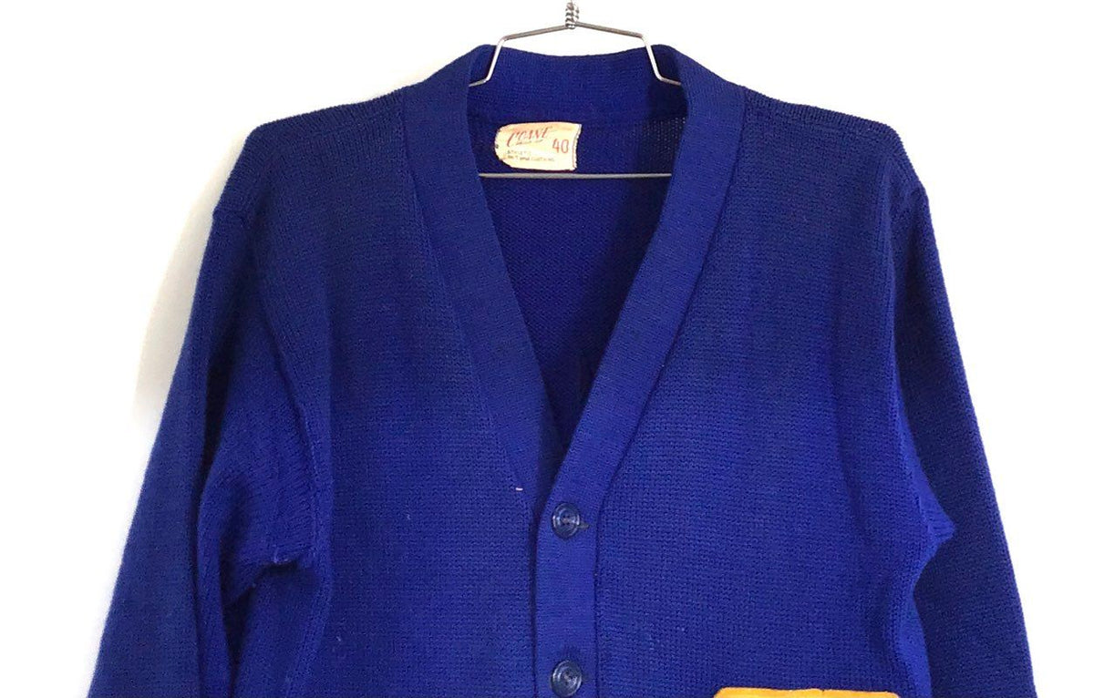 Vintage 60s Coane Philadelphia Athletic Knit Letterman Cardigan Jacket Sz 40