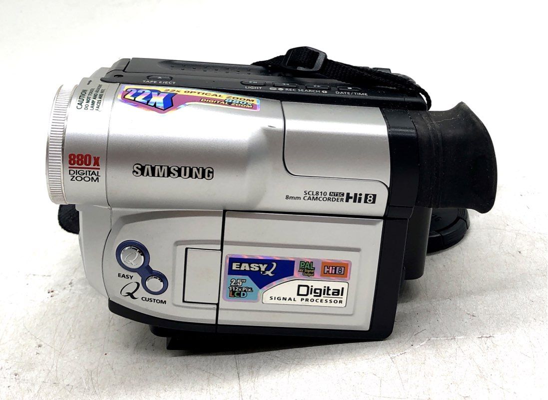 Vintage Samsung SCL810 Hi8 Camcorder Kit w/ Case Charger & New Tape