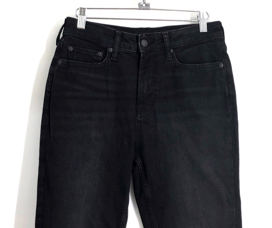 Free Assembly Women's Black Skinny High Rise Distressed Jeans Sz 6