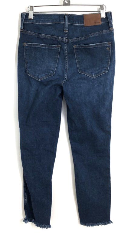 Madewell Women's 10" High-Rise Skinny Jeans Blue Button Fly Distressed Sz 26