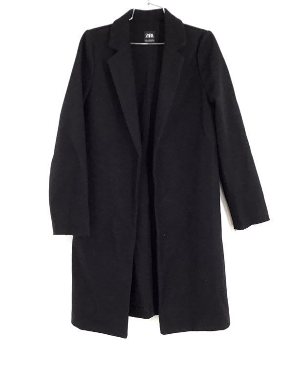 Zara Women&#39;s Black Coat - Size M