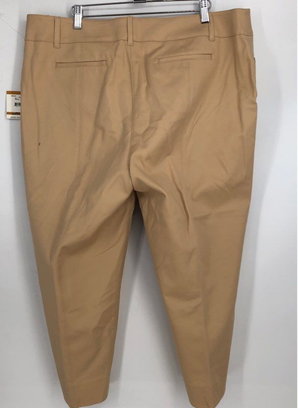 NWT Anne Klein Women&#39;s Tan Straight Leg Formal Dress Pants - Size 16W