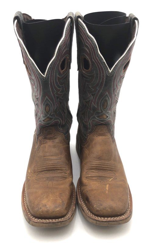 Durango Rebel Pro Golden Brown Periwinkle Western Boots Women's Size 9