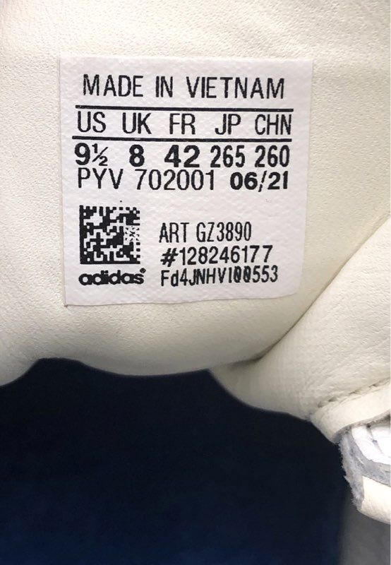 Adidas Super Sleek Chunky Wonder White Victory Blue Size 9.5