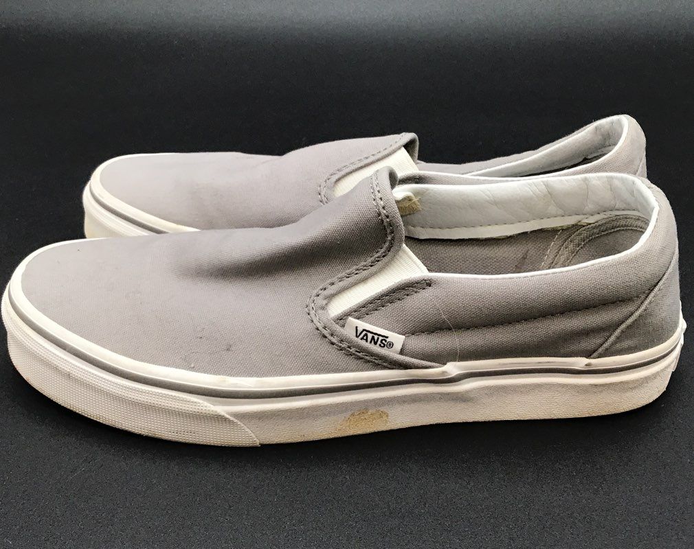 Vans Off The Wall Men&#39;s Beige Slip-On Casual Shoes - Size 6.5