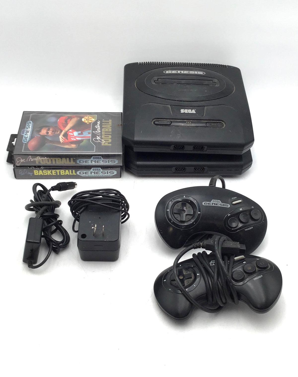 Sega Genesis Home Console &amp; Accessories Lot - Pat Riley Basketball And More