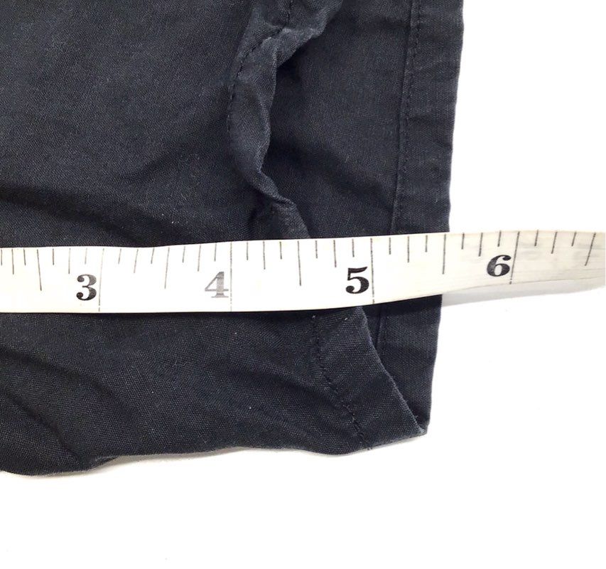 John Elliott Men's Black Belted Twill Shorts Elastic Waist Sz 0