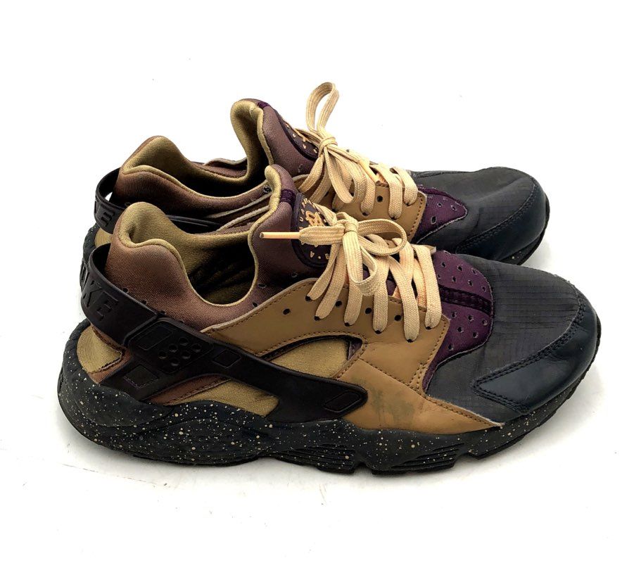 Nike Air Huarache Premium Anthracite Gold Deep Royal Running Shoes Size 8.5