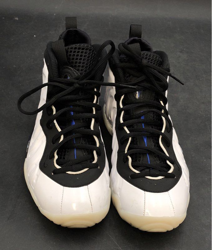 Nike Little Posite One White Black University Blue Basketball Shoes Size 6.5Y
