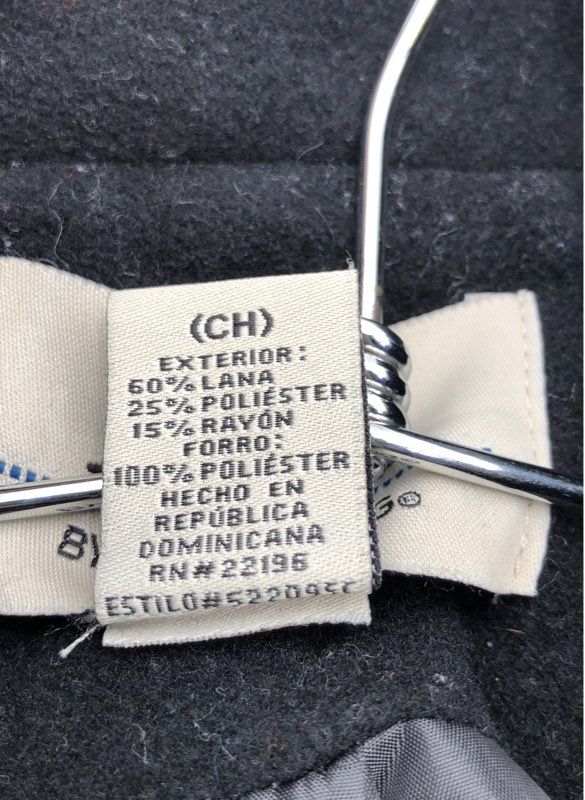 London Fog Women's Wool Blend Peacoat Black Button Front Car Coat Size S