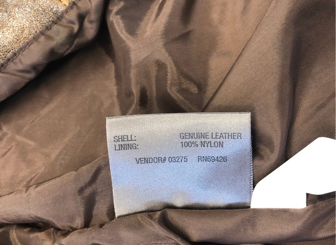 Vintage Y2K Wilsons Leather Maxima Women's Distressed Brown Blazer Jacket Sz M