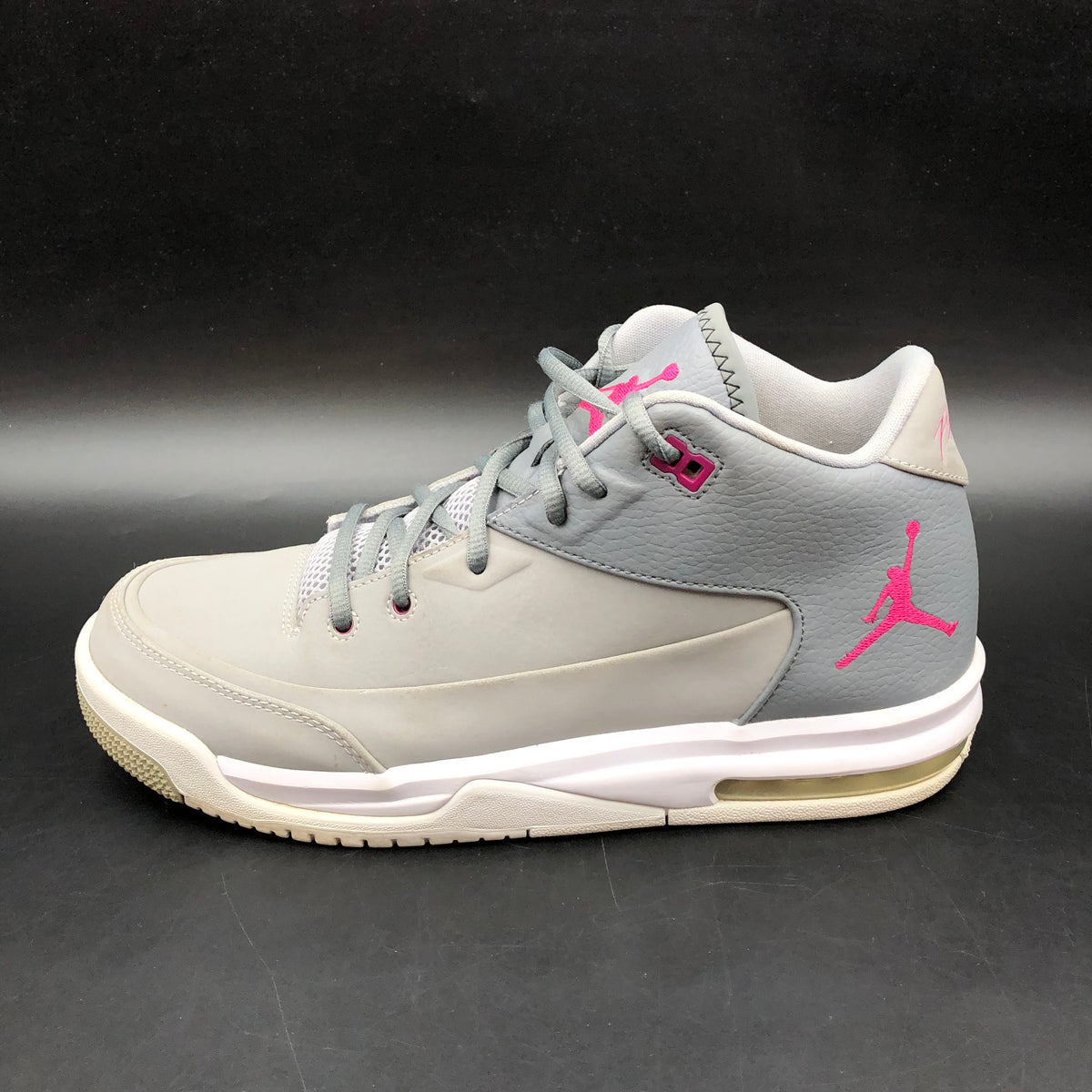 Nike Air Jordan Flight Origin 3 Wolf Grey Vivid Pink Basketball Size 8.5Y COA