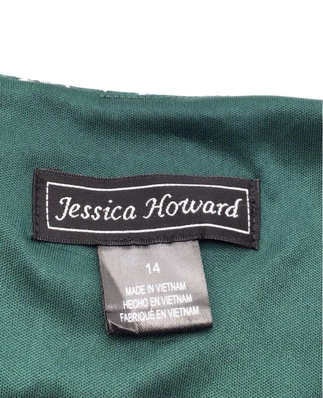 NWT Jessica Howard Women&#39;s Green Sheath Dress - Size 14