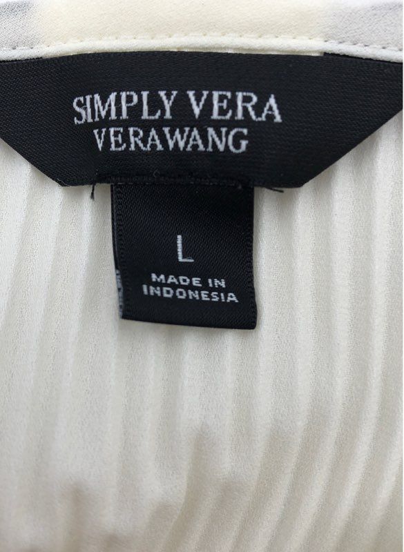 Simply Vera Vera Wang Women&#39;s Ivory Blouse - Size Large