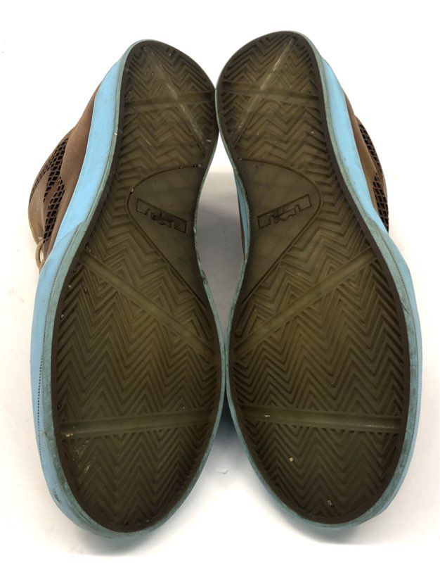 Nike LeBron X 10 NSW Lifestyle Hazelnut Brown University Blue Size 13