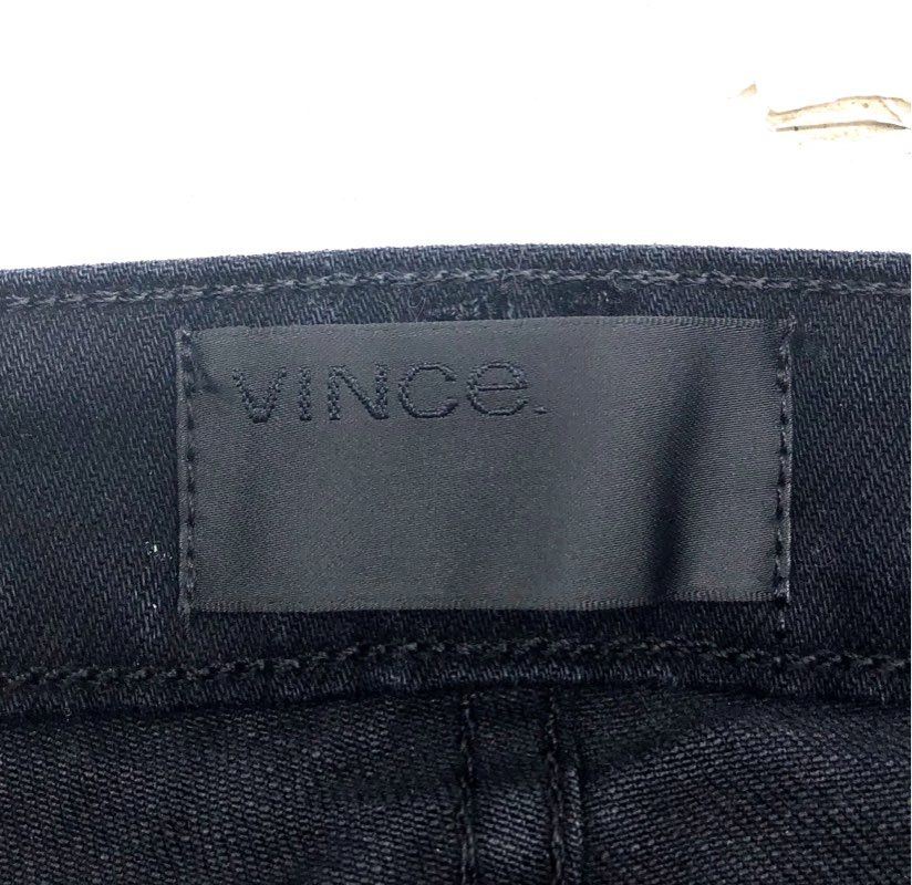 Vince Women's Black Skinny Jeans Solid Made in USA Sz 25