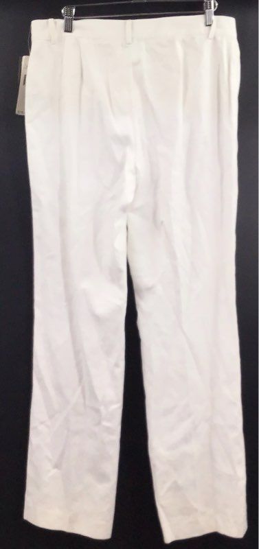 Lauren Ralph Lauren Women's White Linen Cotton Blend Pants Pink Sands NWT Sz 8