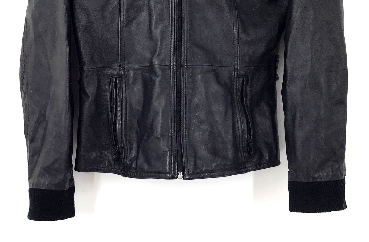 Wilsons Leather Maxima Women's Black Leather Motorcycle Jacket - Size S