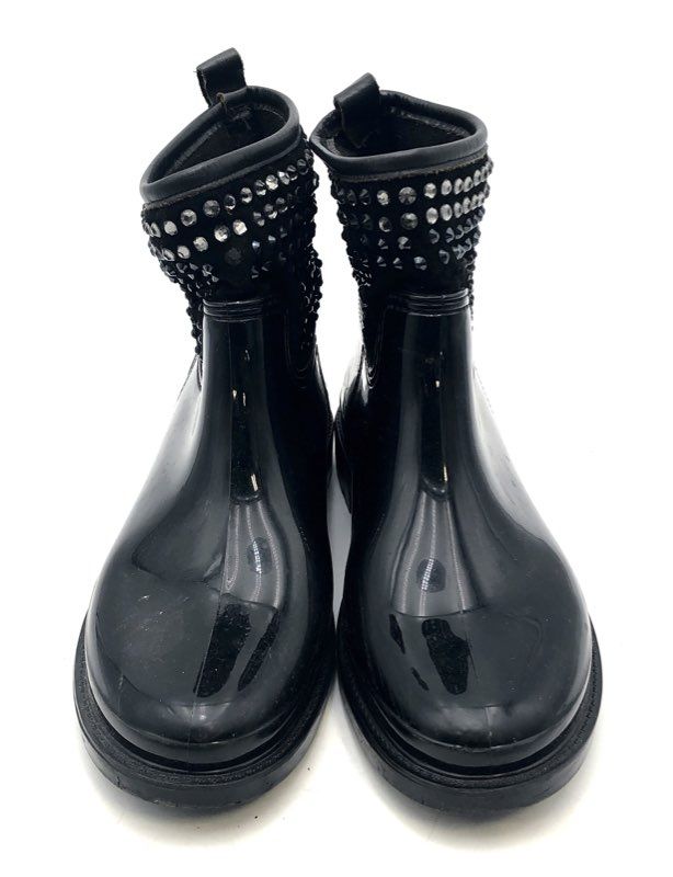 Michael Kors Tilda Jeweled Studded Ankle Rain Boots Black Women's Size 10