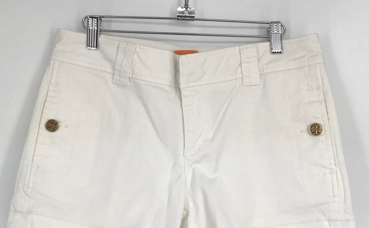 Tory Burch Women&#39;s White Chino Shorts - Size 28