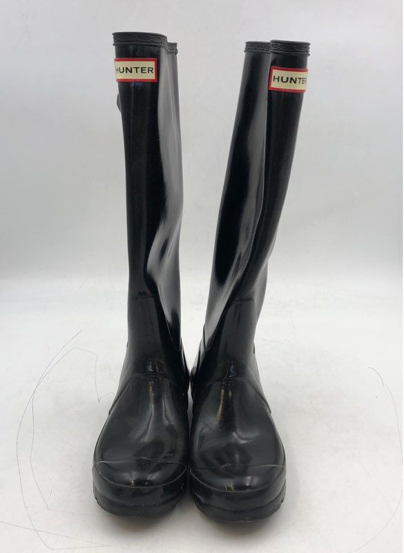 Hunter Women&#39;s Black Knee High Round Toe Rain Boots - Size 6