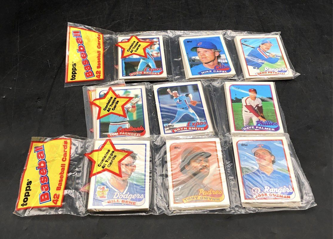 Large Mixed Sports Card Lot Baseball Football w/ Sealed 1980s Topps Packs