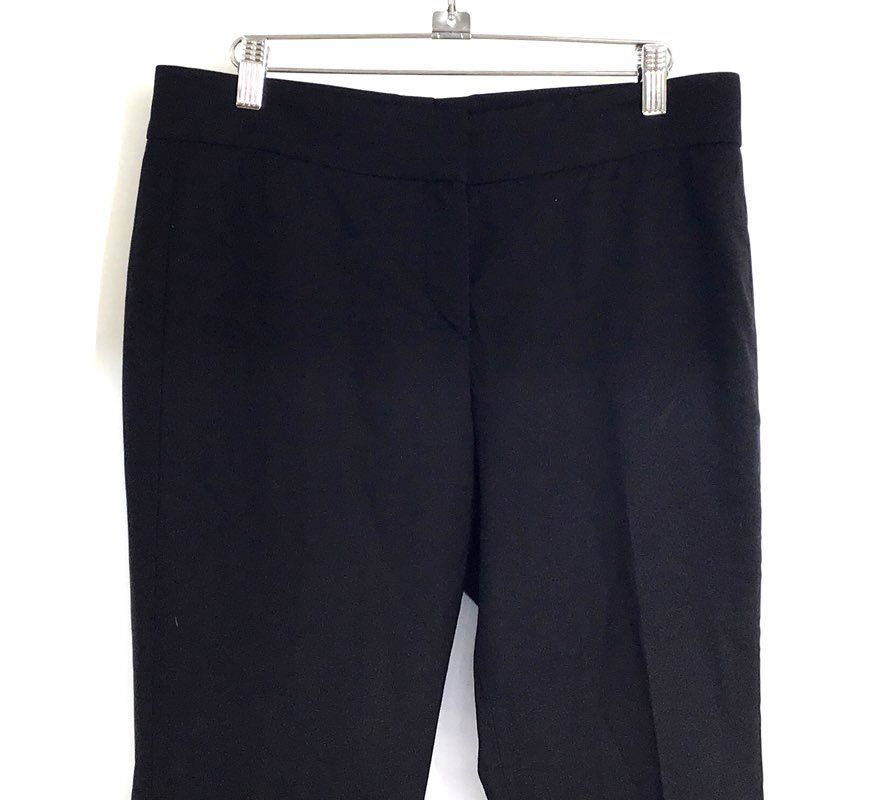 Gunex Women's Black Virgin Wool Blend Slim Leg Dress Pants Made in Italy Sz 6