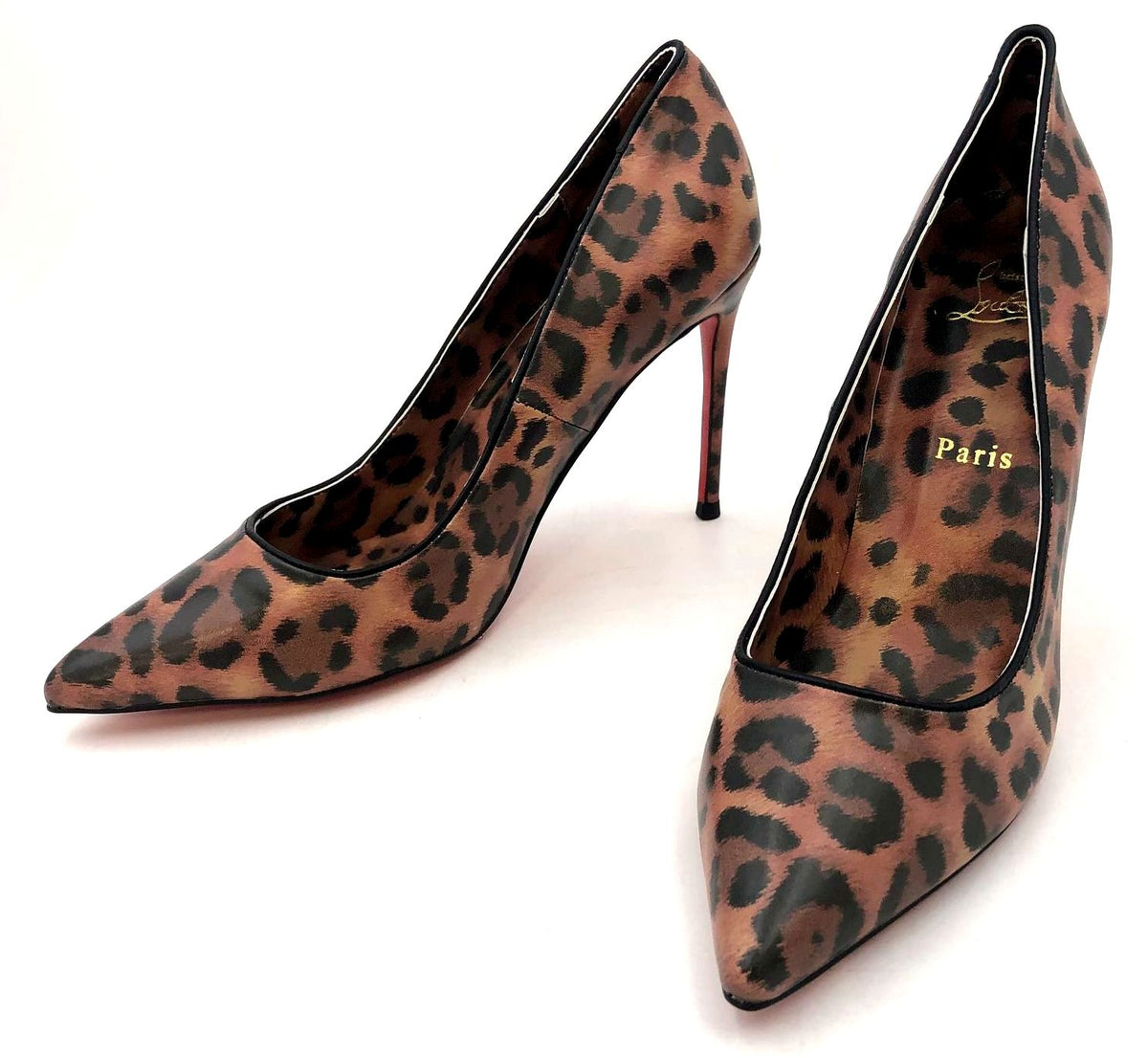 Christian Louboutin Inspired Women's Tan/Brown Cheetah Print Pump Heels - Sz 42