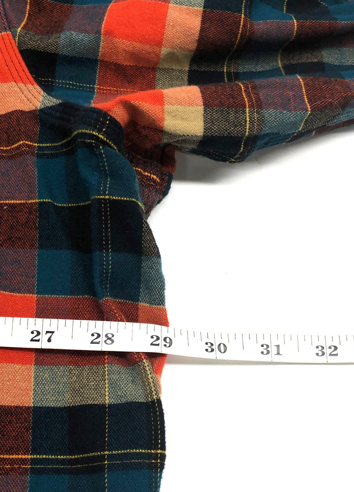 Carhartt Men's Rugged Flex Relaxed Fit Orange Navy Plaid Shirt 3XL