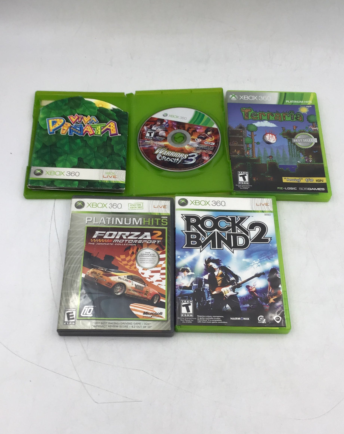 Microsoft Xbox 360 Console And Accessories Lot - Halo Reach, Rock Band 2 &amp; More