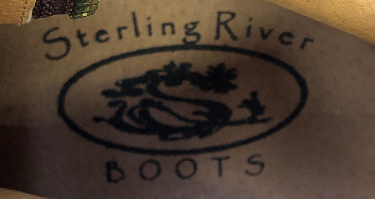 Sterling River Brown Leather Cowhide Studded Western Ankle Boots Size 8 M