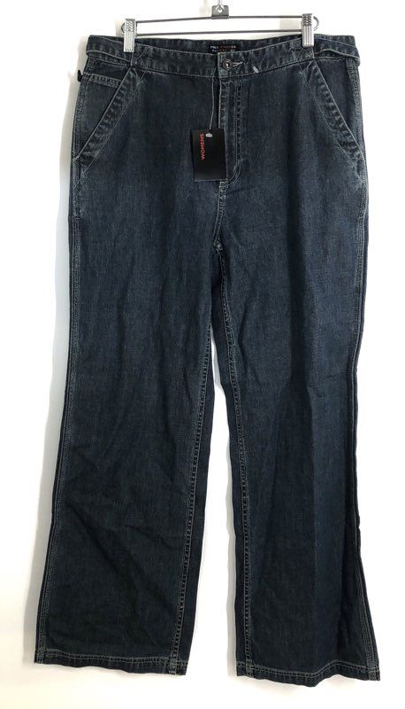 Vintage 90s Polo Ralph Lauren Women's Wide Leg Side Cinch Jeans Dark Wash NWT 4