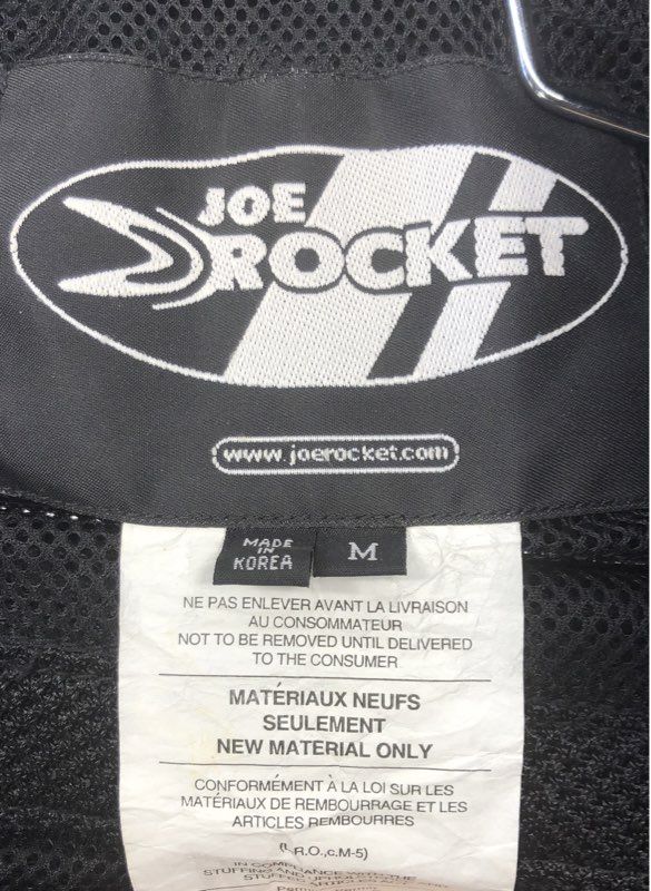 Joe Rocket Men's Black Blue Perforated Leather Mesh Motorcycle Jacket M