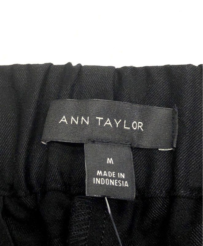 Ann Taylor Women's Black Polka Dot Tapered Leg Pants Sz M NWT