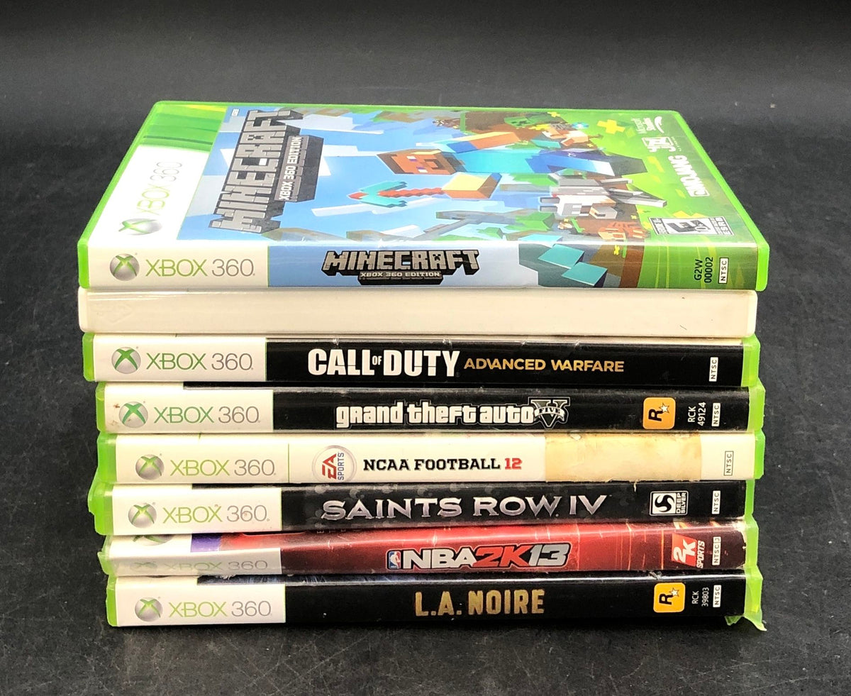 Minecraft Grand Theft Auto V 8 Xbox 360 Game Lot Call of Duty Saints Row