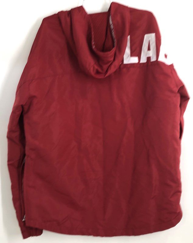 Colosseum Men's Alabama Crimson Tide Half Zip Hooded Windbreaker Jacket Sz L