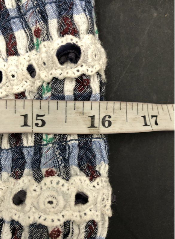 NWT Damson Madder Women's Blue Plaid Camisole Blouse - Size 12